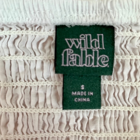 Wild Fable White Eyelet Lace Ruffled Crop Top - Picture 3 of 5